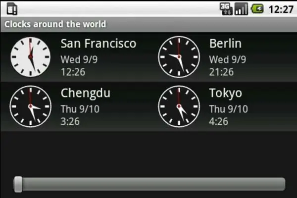 Clocks around the world android App screenshot 2